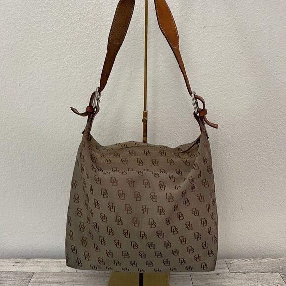 Dooney & Bourke Vintage Canvas and Leather Shoulder Bag - Picture 3 of 15